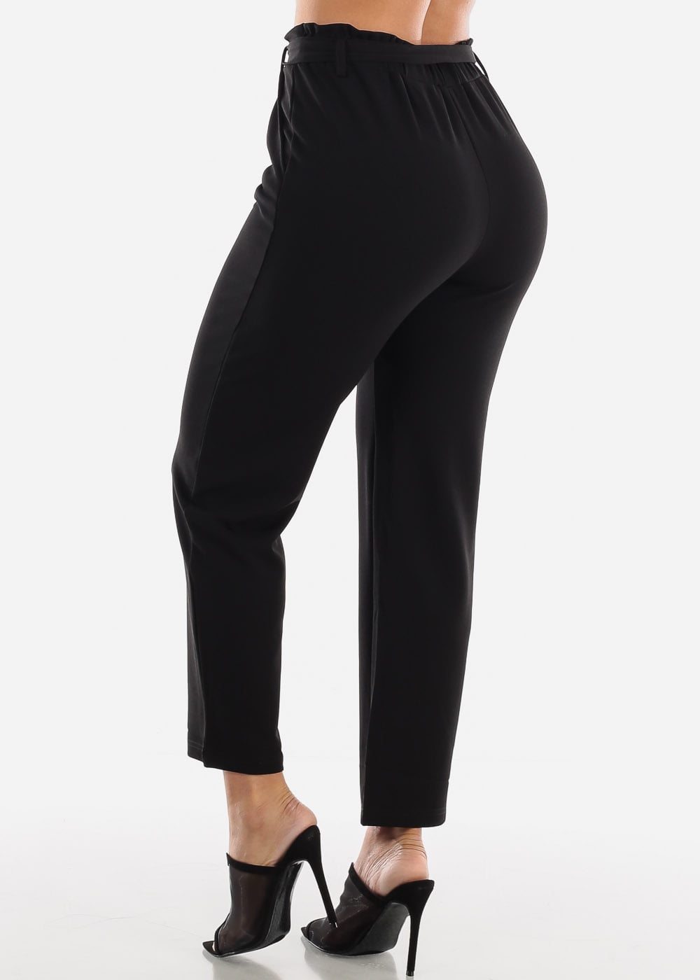 womens black high waisted dress pants