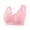 Pink, variant on Women's Seamless Front Buckle Yoga Bra with Lace Edge for Comfortable Movement and Sleep Support