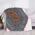 thumbnail image 3 of Rateoe Mandala Pattern Flannel Throw Blanket, Ultra-soft Blanket for Bed, Couch, Car, Hypoallergenic Anti-pilling blanket-50"x40"(Horizontal), 3 of 6