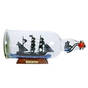 Hampton Nautical Calico Jack's The William Model Ship in a Glass Bottle 11" - Famous Pirate Ship