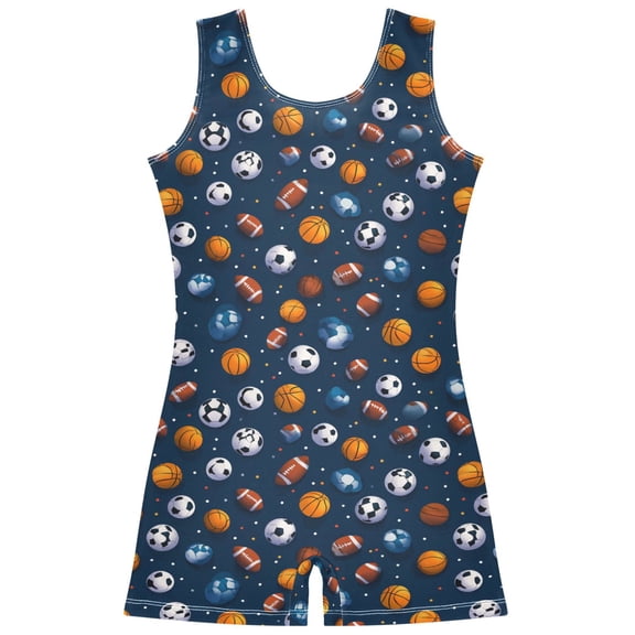 Gymnastics Leotard Sleeveless Various Ball Games Stretchy Dance Bodysuit Breathable Athletic Ballet Yoga Outfit for Ages 3-14