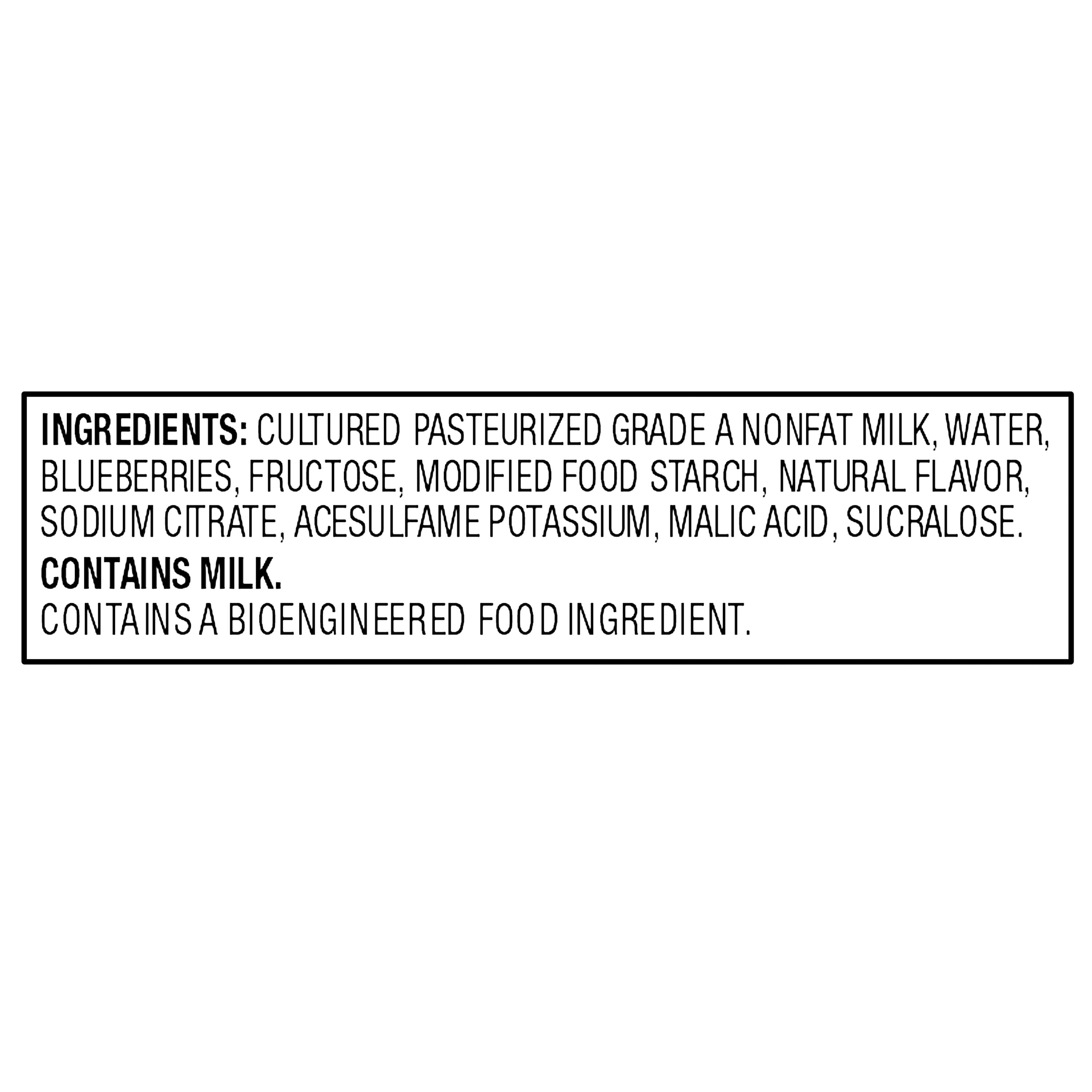 Great Value Light Blueberry Nonfat Greek Yogurt, 5.3 oz Cups, 4 Pack