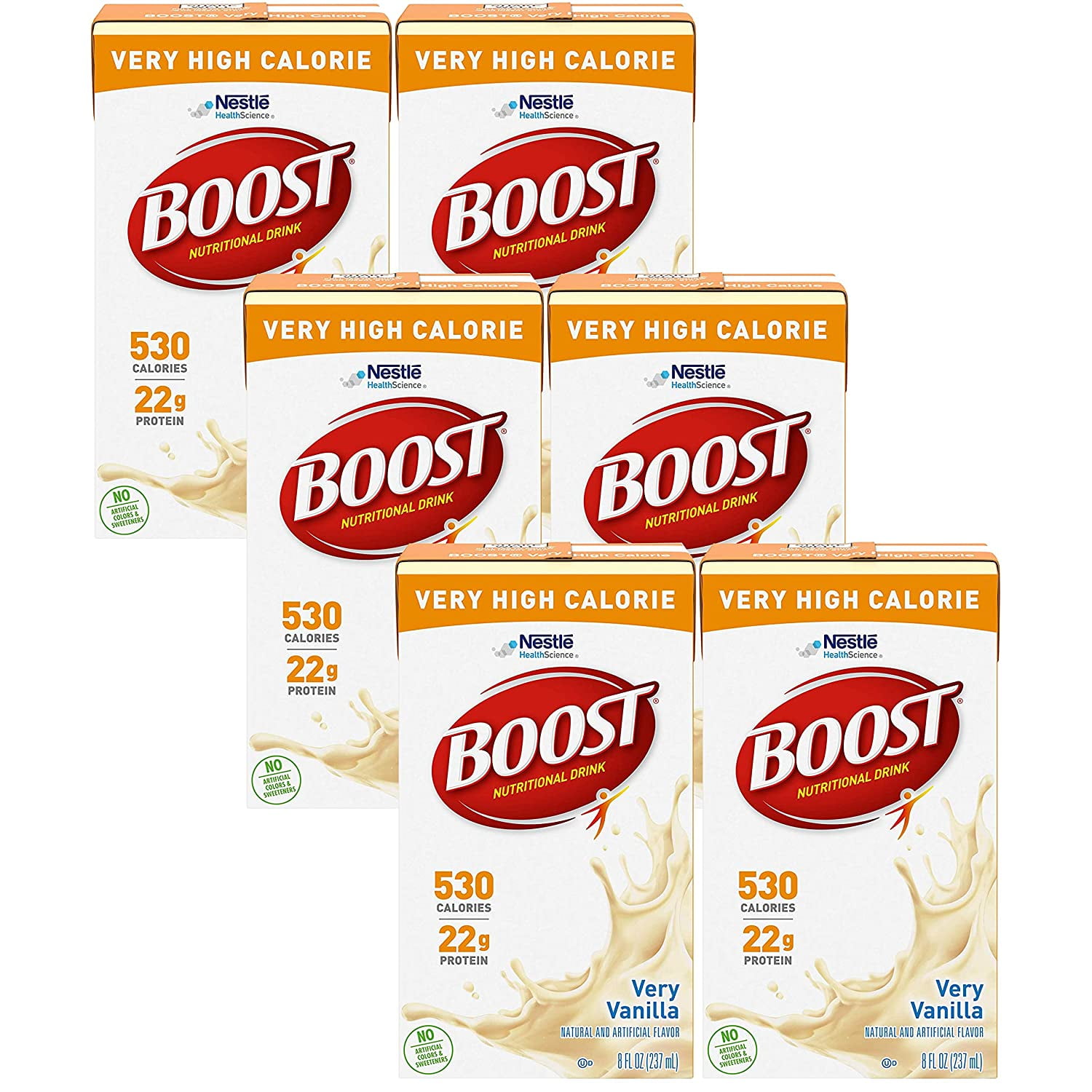 Boost Very High Calorie Nutritional Drink, Very Vanilla No Artificial