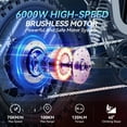COSWHEEL R19 6000W Peak 50MPH Electric Dirt Bike for Adults,72V 40Ah ...