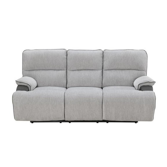 Steve Silver Cyprus Light Gray Fabric Recliner Sofa