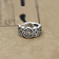 thumbnail image 4 of Wufu moneda de cobre moneda de la suerte apertura anillo ajustable Vintage cobre dinero anillo hombres y mujeres buena suerte anillo hueco regalo de cumpleaños oso de fresa Hogar, 4 of 5