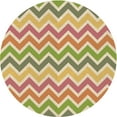 thumbnail image 1 of Ahgly Company Indoor Round Patterned Cardboard Brown Gold Area Rugs, 8' Round, 1 of 6