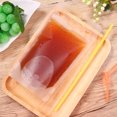 thumbnail image 4 of Oraceous WINOMO 50PCS Clear Drink Pouches Bags Heavy Duty Hand-Held Translucent Reclosable Zipper Stand-Up Plastic Pouches Bags Drinking Bags Bottom Gusset with Straws, 4 of 10