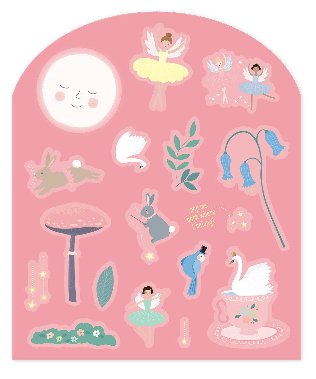 Floss & Rock Enchanted Stick and Play Kids Activity Book with 50 Reusable Stickers