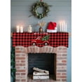 thumbnail image 6 of Red Truck Christmas Mantel Scarf Fireplace Decorations for Living Room, Xmas Tree Snowflake Plaid Fireplace Mantel Scarf Cover Runner for Halloween/Thanksgiving/Christmas Decor 70"x17", 6 of 6