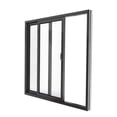 thumbnail image 3 of Patio Exterior Metal-Plastic Sliding Doors / Patio 8166 Matte Black 72" x 80" Right active door / Tempered Clear Glass Bypass Door, 3 of 7