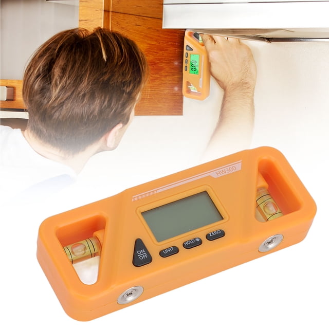 Digital Inclinometer, Digital Protractor Absolute Angle Measurement Quick Response LCD Screen Base For Timber Processing White
