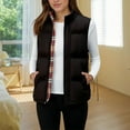 thumbnail image 2 of Puffer Vest Women Zip Up Stand Collar Sleeveless Puffer Vests Oversized Padded Gilet Jacket, 2 of 4