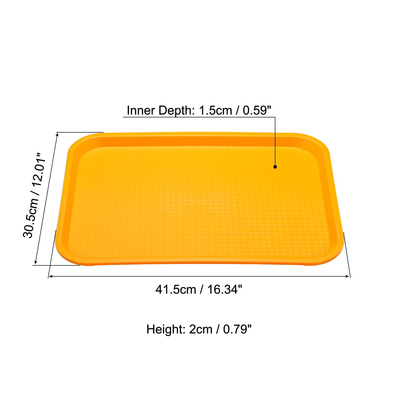 Mifoci 24 Pcs Plastic Fast Food Tray Bulk Restaurant Serving Tray 14 X 11 Inch Rectangular Cafeteria Food Trays Non Slip Waiter Serving Platter For Kitchen Restaurant Cafe Bar Hotel Home(Navy Blue - View #4