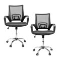 thumbnail image 3 of Pack de 2 sillas operativas color Negro base metalica giratoria reclinable TOPLIVING Base metalica giratoria con ruedas engomadas silenciosas., 3 of 5