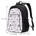 thumbnail image 5 of Daiia Lavender Flowers Pattern USB Charging Backpack for Men and Women, Anti-Theft Backpack,Travel Backpack,School Backpack,College Backpack,Laptop Backpack, 5 of 7