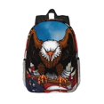 thumbnail image 1 of Easygdp Cartoon Bald Eagle USA Mochila Ligera de 15 Pulgadas para Estudiantes, Mochila Cómoda para la Escuela y Viajes, Correas Ajustables, 1 of 6