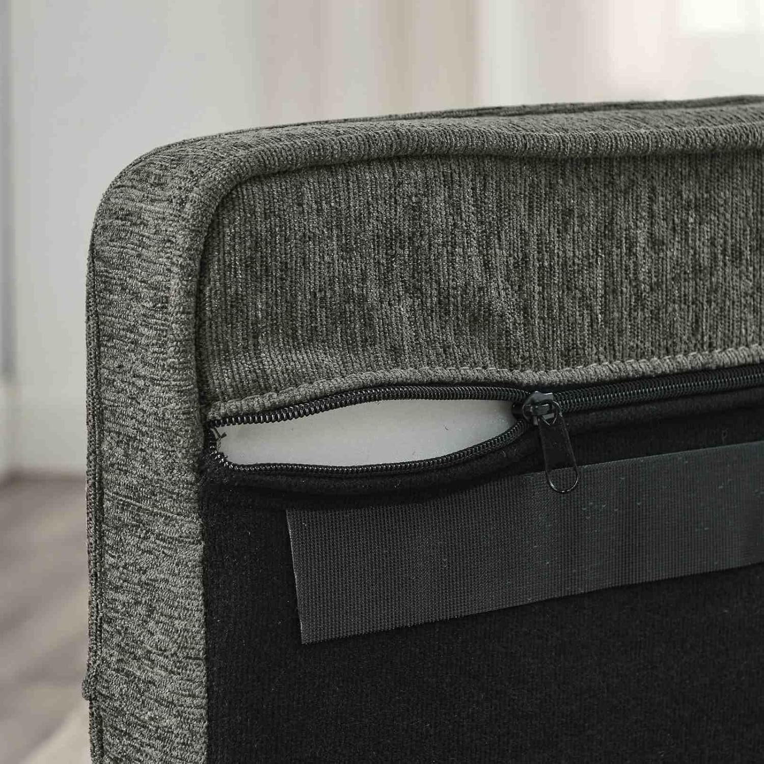 Elegant Pet Sofa, Premium Tufted Fabric Dog Couch, Comfortable & Stylish Pet Furniture, Perfect for Medium to Large Dogs, 38.9"x23.2"x13.7" H, Dark Gray