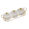 thumbnail image 1 of jifeng Food Storage Organizer Plate Multipurpose with Holder Serving Container Nut Tray Clear 3 Bowls, 1 of 9