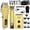 Gold, variant on LQT Hair Clipper for Men Professional Set, Cordless Barber Clippers + Precision T-Outliner + Electric Foil Shaver, 7 Guide Combs, Scissors & Cape, Full Salon Grooming Kit