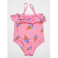 thumbnail image 5 of Baby Toddler Girls Lovely Patterned Ruffled-Tier One-Piece Swimsuit (Ice Cream, 2-3 Years), 5 of 6