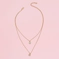 thumbnail image 4 of Jusqu'à 65% de Réduction sur les Colliers SMihono pour Femmes Collier Personnalisé Simple à Feuilles Creuses Multi-Couches Perles Rondes Strass, 4 of 5