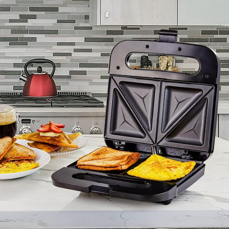 Ovente Non-Stick Electric Grill Sandwich Maker - Black