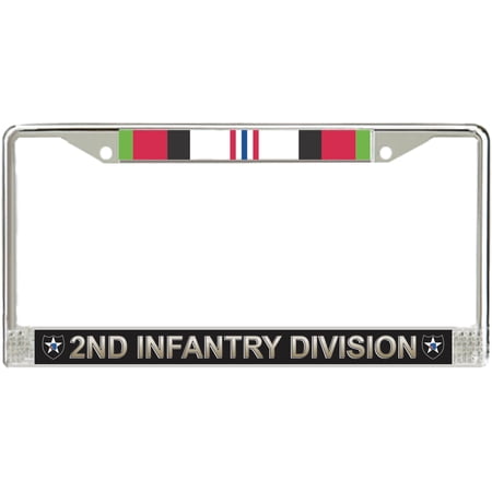 2nd Infantry Division Afghanistan Veteran Service Ribbon License Plate Frame