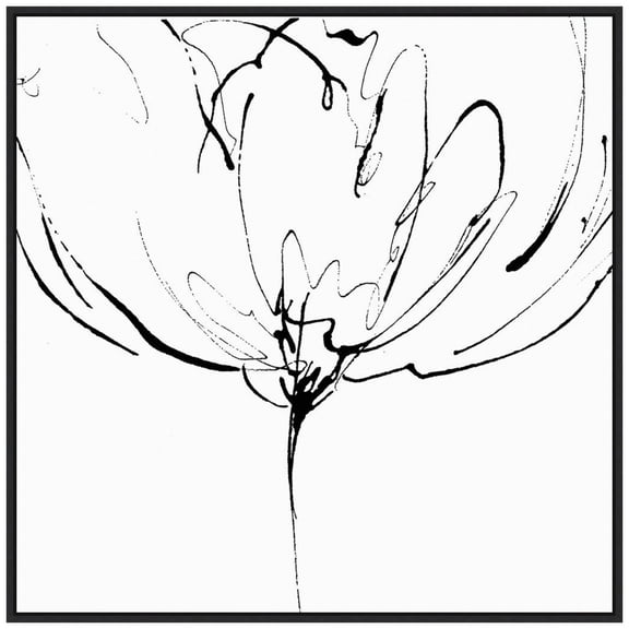 Amanti Art Whisper 2 (Flower) Framed Canvas Wall Art Print