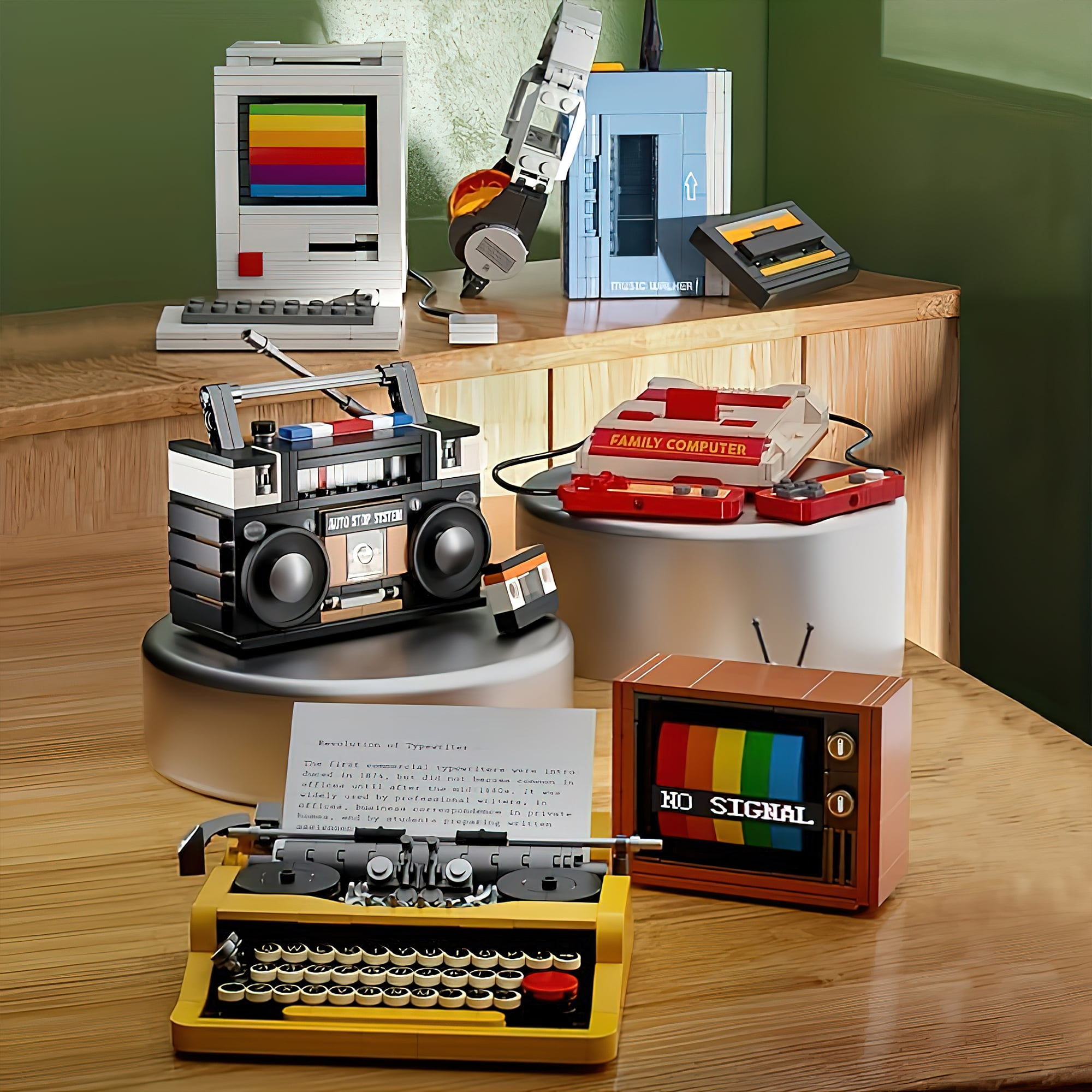 HI-REEKE Appliances Building Block Set Color Television Kit Plastic Toy Gift for Adult Multicolor