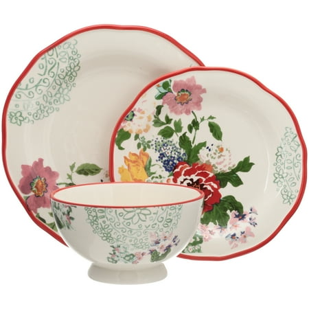 The Pioneer Woman Country Garden 12-Piece Decorated Dinnerware Set