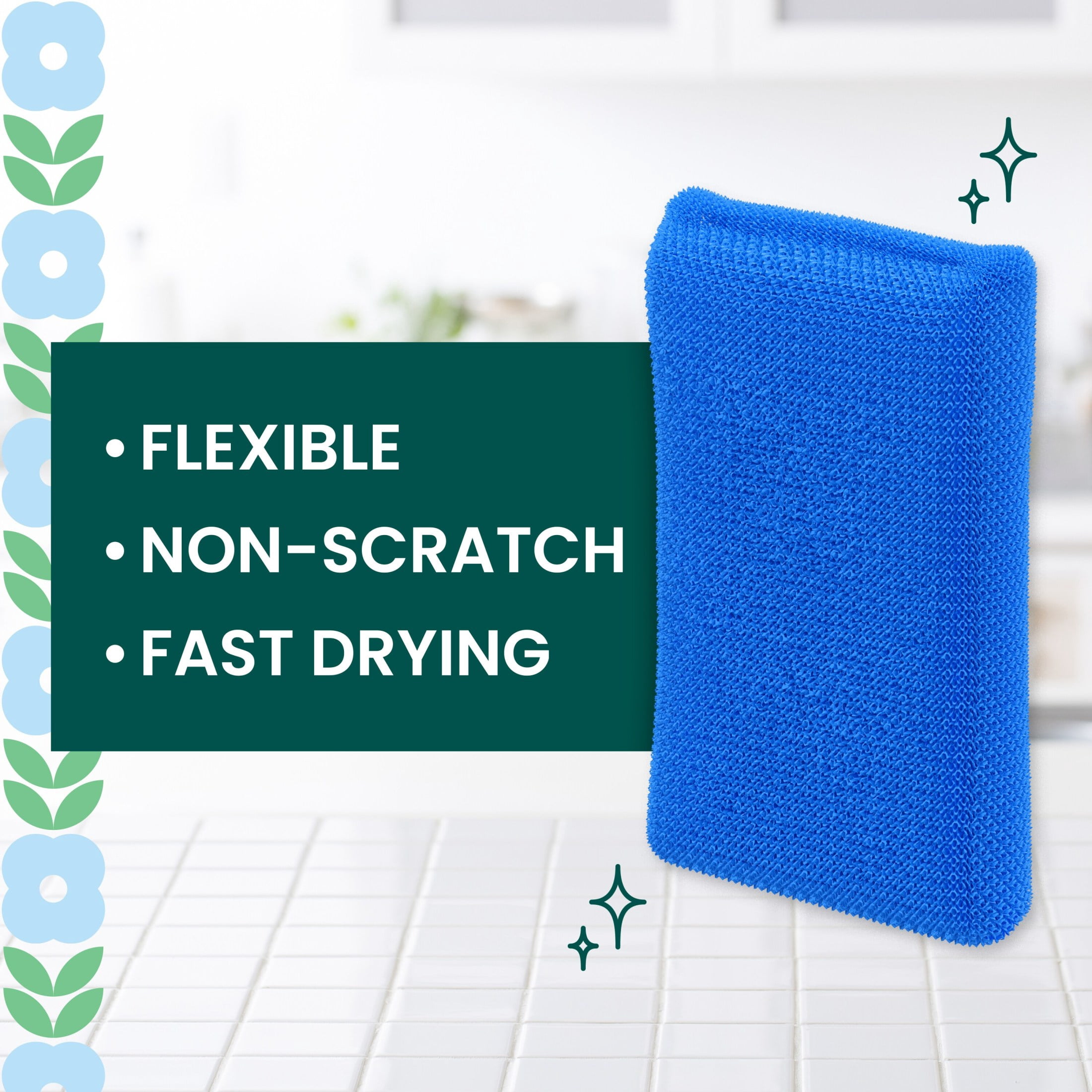 Scotch-Brite Brite Blooms Collection,  2 Extra Gentle Scrub Sponges and 4 Dobie Non-Scratch Sponges