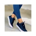 thumbnail image 3 of Fangasis Ladies Flats Comfort Sneakers Low Top Walking Shoes Jogging Anti-Slip Skate Shoe Blue 10.5, 3 of 3