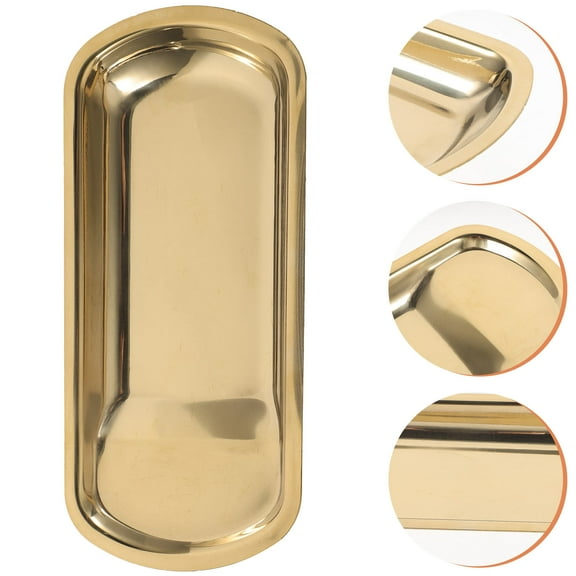 PTOOTP Golden Stainless Steel Spoon Rest for Kitchen Counter, Cutlery Holder, and Stylish Kitchen Accessory