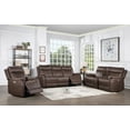 thumbnail image 6 of Steve Silver Valencia Leatherette Dual Power Reclining Sofa, Walnut Color, 6 of 8