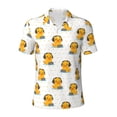 thumbnail image 2 of Daiia Cute Duck With Headphone Pattern Men’s Polo Shirts,Solid Deck Shirt,Classic Fit, Breathable Cotton Polo for Casual and Sport Wear-Large, 2 of 7
