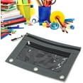 thumbnail image 6 of DoDoMagxanadu 3 Ring Binder Pencil Pouchs, Zippered Pencil Case with Zipper Pulls Double Pocket for School & Office  Supplies 2 Pack, 6 of 7