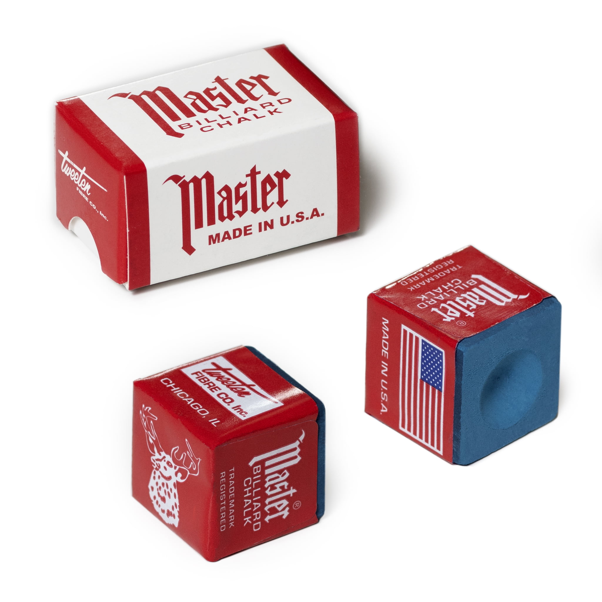 Master Billiard Premium Pool Cue Chalk - 4 pcs - 2 boxes - Made in