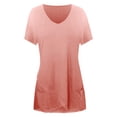 thumbnail image 5 of Womens Tops Summer Womens Tunic Tops for Leggings with Pockets Short Sleeve Casual Long T Shirts S 3XL, 5 of 6