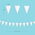 thumbnail image 2 of Papel blanco nacarado de doble cara con banderas triangulares blancas de 40 pies, 2 of 5