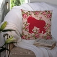 thumbnail image 3 of Gorilla Shabby Chic Pink Roses Fabric Decorative Pillow, 3 of 4