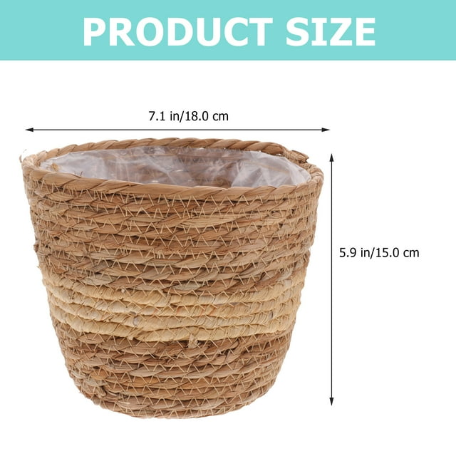 Woven Plant Basket Hand Woven Planter Basket Natural Plant Pot