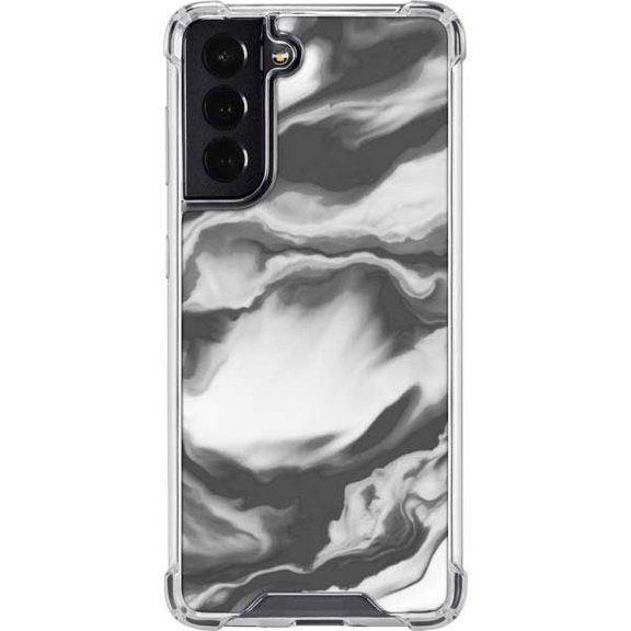 Skinit Marble Grey Marble Ink Galaxy S22 Clear Case