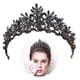 thumbnail image 1 of Tocado de novia de cristal negro Fiudx corona gótica para mujer fiesta de graduación desfile cumpleaños, 1 of 7