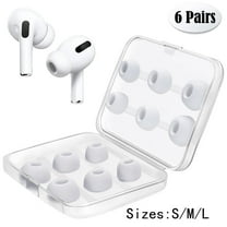 12 Pieces Replacement Ear Tips for AirPods Pro/AirPods Pro 2 Silicon Ear Buds Tips with Portable Storage Box (S/M/L) (6 Pairs)