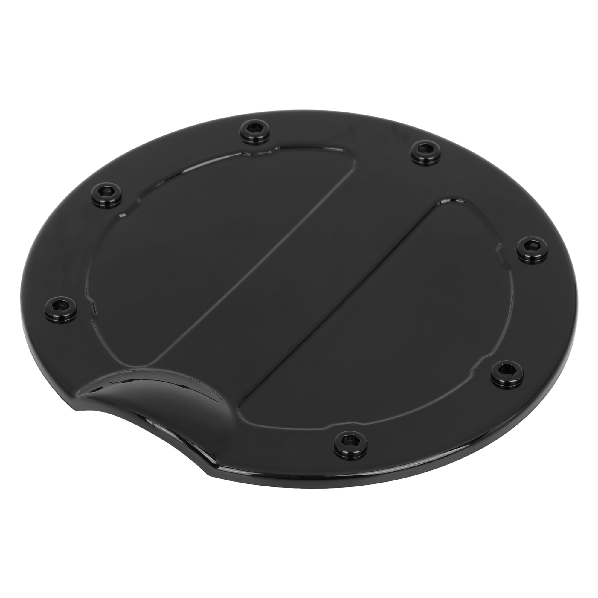 Gas Tank Cap Fuel Filler Door Cover Fit For Ford F150 2009-2014 ABS Black 1pc