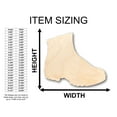 thumbnail image 2 of Unfinished Wood Hiking Boots Shape - Craft - up to 46" DIY 16" / 1/4", 2 of 3
