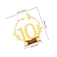 thumbnail image 2 of unbranded 10Ud Números De Acrílicos Dorados Resistentes Para En Banquetes Y Restaurantes, 2 of 8