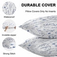 thumbnail image 4 of Waterproof Throw Pillow Covers Set of 2, 26x26 Inch Blue Flowers Decorative Pillowcases Outdoor Pillow Slip Cushion Covers Set for Couch Tent Farmhouse Spring Botanical Flowers Herbs, 4 of 7