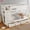 Ivory, variant on Bellemave Twin Over Twin Bunk Bed with 4 Storage Drawers and Wardrobe, Solid Wood Kids Bunk Beds Frame with Shelf, No Box Spring Needed (Brown)